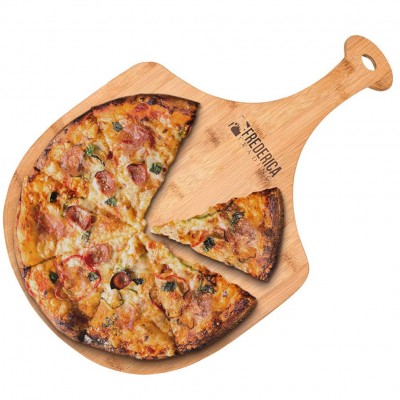 Bamboo Pizza Board Pizza Cutter with 2 Knives